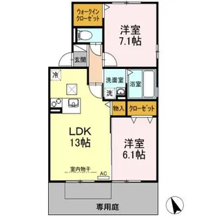 カオン B【1階】の間取り