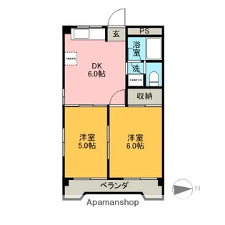 スカイハイツ【3階】の間取り