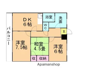 竹中ビル(室本町)【401号室】の間取り