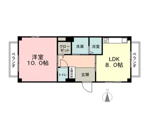 シャトーみずほ【3階】の間取り