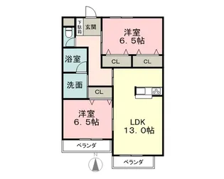 シャトーみずほ【4階】の間取り