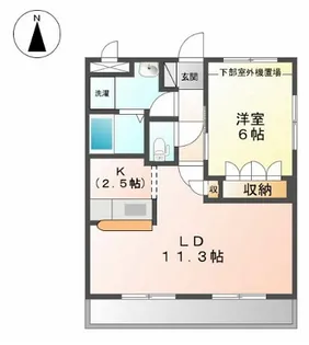 ブリリアントガーデンC【101号室】の間取り