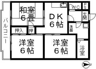 ルミエール若森Ⅰ【2階】の間取り