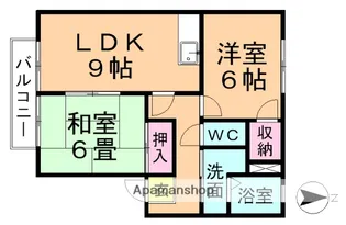 サンライフこの【A102号室】の間取り