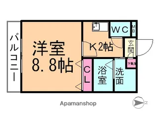 関ヶ原イーストハイツ A棟【202号室】の間取り