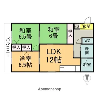 メゾン川瀬2【4階】の間取り