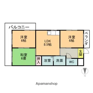 メゾンド佐久間【301号室】の間取り