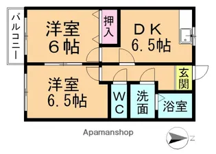 レジデンスクスダA【103号室】の間取り