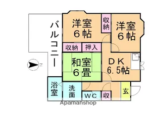 エナール楠Ⅱ【202号室】の間取り
