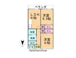 惣武マンション【4-D号室】の間取り