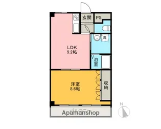 プライムハイツ【1階】の間取り