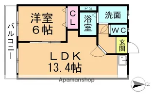 セントラルパビリオン【306号室】の間取り
