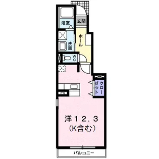 レフィナード フロール エフ【1階】の間取り