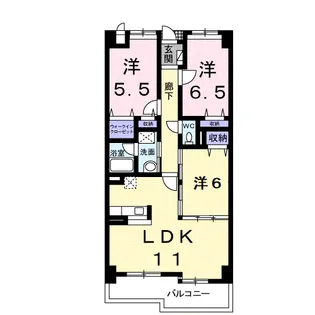 ゴールデン50【8階】の間取り