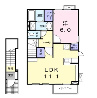 ホワイト ストーク Ⅱ【2階】の間取り