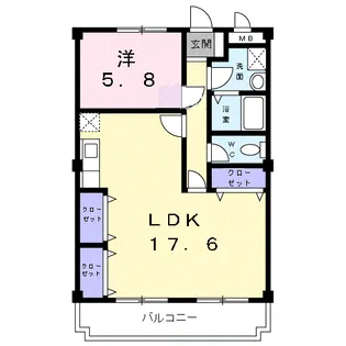 アンティエール【4階】の間取り