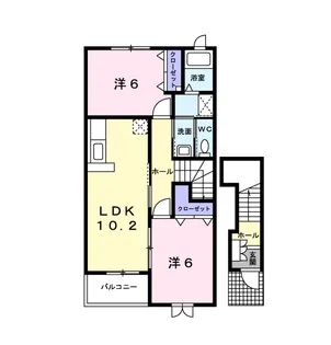 アンジュベル【2階】の間取り