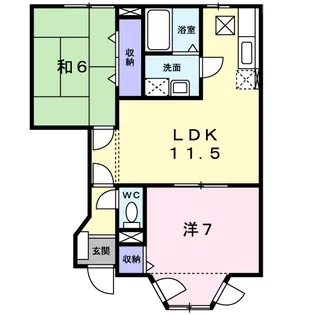 エクセラン【1階】の間取り
