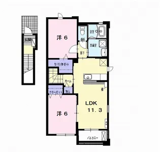 チェリッシュⅡ【2階】の間取り