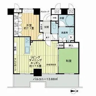 岐阜シティタワー43【30階】の間取り