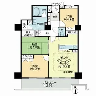 岐阜シティタワー43【19階】の間取り