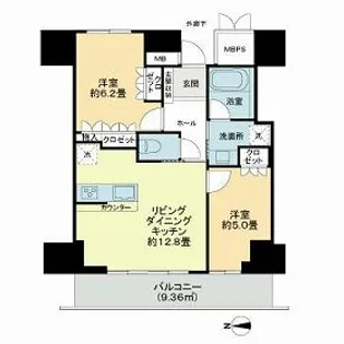 ザ・ライオンズ一条タワー岐阜【7階】の間取り