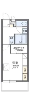 レオパレスフィールナチュラル【209号室】の間取り