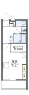 レオパレスフィールナチュラル【308号室】の間取り