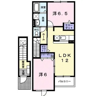 リバーサイドホヅミⅠ【2階】の間取り