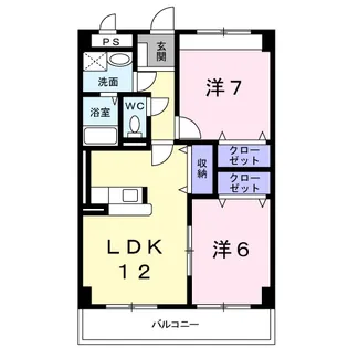 メゾンウェルファー【2階】の間取り