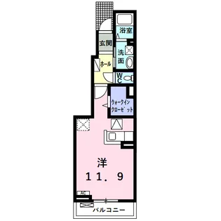 1Rの間取り画像