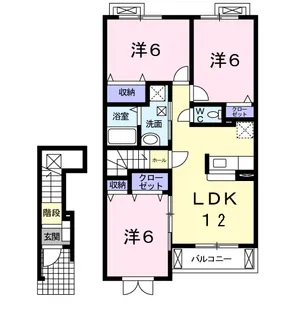 コートフリージアB【2階】の間取り