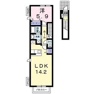 ピュア ウェル【2階】の間取り