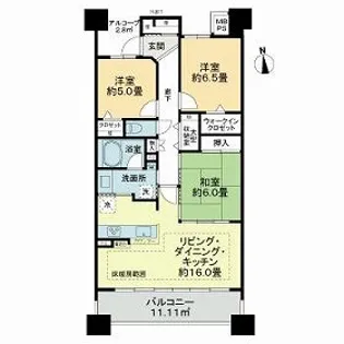 ライオンズ岐阜セントマークス壱番館【2階】の間取り