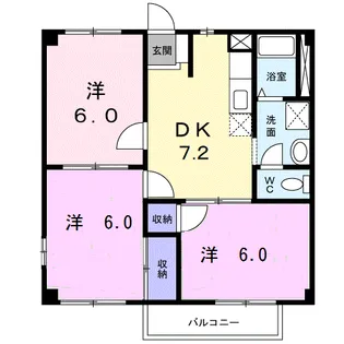 ステイシア・ホリ 2【2階】の間取り