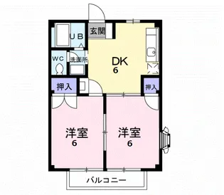 イーストハイム清住【1階】の間取り