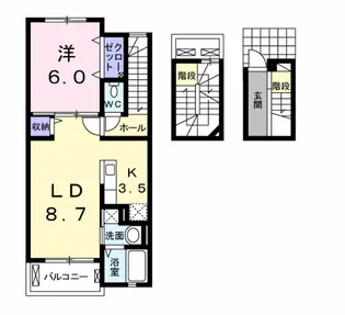 カーサ オリーブ【3階】の間取り