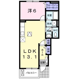 アップアイランドS B【1階】の間取り