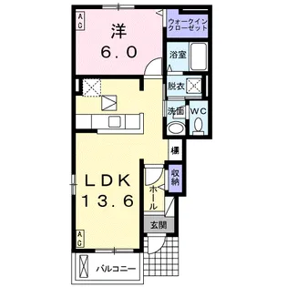 グラン ソレイユ【1階】の間取り