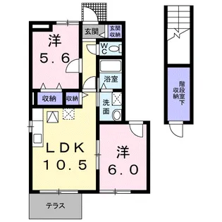 ポポラーレ・モルティ【1階】の間取り