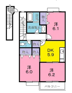 クレストールKIKI B【2階】の間取り