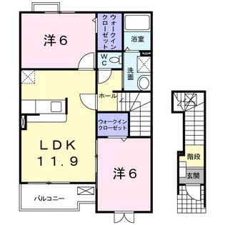 ブリッサA【2階】の間取り