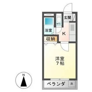 コテージ東海(南)南北棟【2階】の間取り