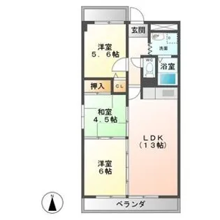 ラ・プエルタ・フェリス【2階】の間取り