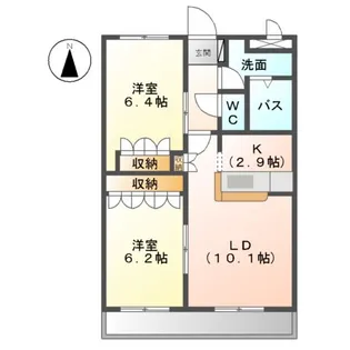 GREEN BOSS【203号室】の間取り