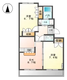パジェール花水木【1階】の間取り