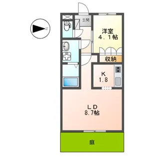 ジュビレーション【105号室】の間取り