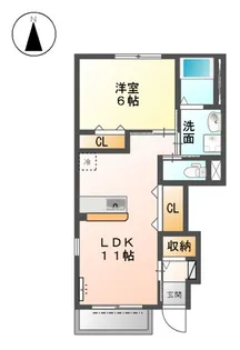 FELICEⅢ(フェリーチェⅢ)【1階】の間取り