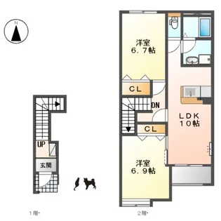 レジデンスY Ⅱ【2階】の間取り