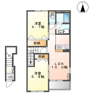 ピアヴィレッジⅡ【2階】の間取り
